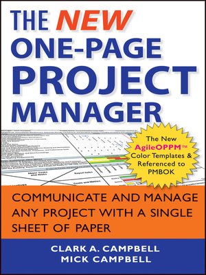cover image of The New One-Page Project Manager